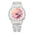 Casio G-Shock Armbanduhr mit transparentem Armband und rosafarbenem Zifferblatt