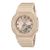 G-Shock Damen-Armbanduhr: sandfarbenes Gehäuse, digitale Anzeige oben rechts
