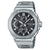 Casio G-SHOCK Uhr: silbernes Vollmetallgehäuse mit Chronographen-Zifferblatt und Schutzmarkierung