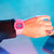 Casio G‑SHOCK Damenuhr am Handgelenk, pinkes Resinband und digitale Zeitanzeige