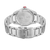 Armbanduhr mit Edelstahlarmband und verschraubtem Gehäuse-Rückdeckel