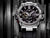Herren-G-Shock Uhr mit schwarzem Zifferblatt, Edelstahl-Lünette und schwarzem Silikonarmband