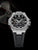 Herren-G-Shock Uhr: schwarzes Zifferblatt, Edelstahlgehäuse und schwarzes Silikonarmband