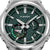 Casio G-SHOCK Herrenuhr mit grünem Zifferblatt und silberner Lünette