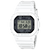 Herrenarmbanduhr Casio G-SHOCK mit weißem Gehäuse, schwarzem Zifferblatt und Digitalanzeige