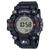 Herrenuhr G-SHOCK mit schwarzem Gehäuse und digitalem Display, rote Akzente