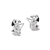 Boucles d'oreilles Snoopy en argent sterling 925 avec zircone cubique blanche, finition brillante
