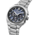 Herrenarmbanduhr SEIKO ASTRON, Frontansicht mit blauem Zifferblatt und mehreren Zählern
