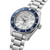Seiko Prospex Taucheruhr mit blauem Lünette-Ring, weißem Zifferblatt und Edelstahlgehäuse