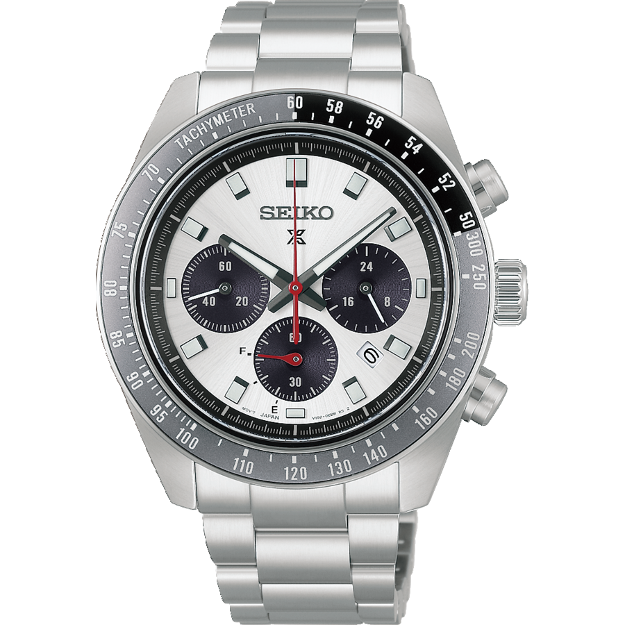 Seiko Prospex HBJ001P1 Montre Homme • Chronographe Solaire • Lunette Tachymétrique