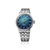 Seiko Presage Herren-Armbanduhr mit blauem Zifferblatt und Metallarmband, Seitenansicht