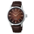Seiko Presage Automatikuhr mit braunem Zifferblatt, Lederarmband und silbernem Gehäuse