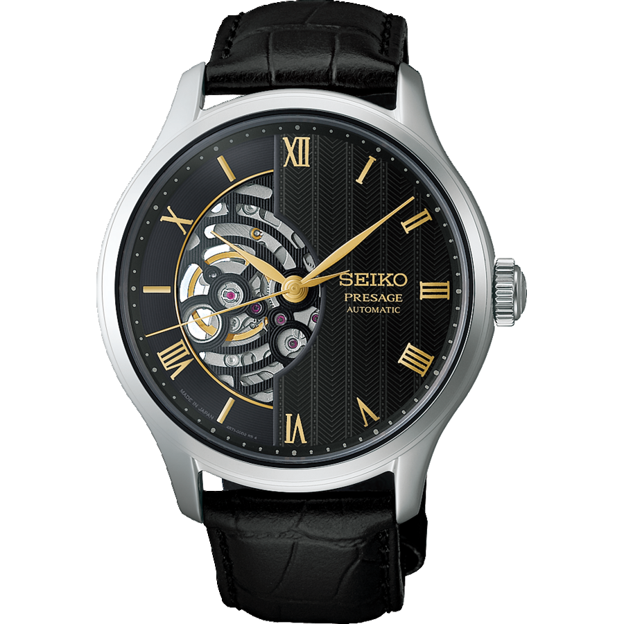 Seiko PRESAGE HCB008J1 Montre Homme Noire • Mouvement automatique Calibre 4R71 • Verre saphir