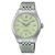 Herrenarmbanduhr SEIKO Presage Automatik mit silbernem Metallarmband und grünem Zifferblatt