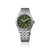 Seiko Herren-Armbanduhr mit grünem Zifferblatt, GMT und Metallarmband