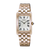 Seiko Damenarmbanduhr roségoldfarben, Metallarmband, rechteckiges Zifferblatt