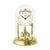 Horloge de salon classique avec boîtier en laiton poli, cadran doré et pendule