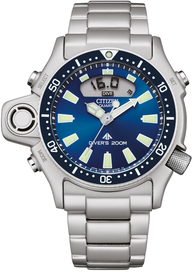 Montre Citizen Promaster pour homme avec cadran bleu et bracelet en acier inoxydable