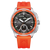 Citizen Promaster Herrenarmbanduhr mit orangefarbenem Silikonband, schwarzem Zifferblatt