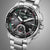 Herrenarmbanduhr Citizen PROMASTER Detailansicht: schwarzes Zifferblatt, Edelstahlgehäuse, Krone