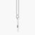 Collier en argent avec fermoir et pendentif rectangulaire à maillons