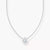 Collier en argent avec pendentif rond en zircone blanche