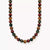 Collier pour homme en perles d'œil de tigre, collier de perles rondes, sans pendentif visible