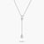 Chaîne en Y en argent avec pendentif en zircone blanche et deux niveaux de chaîne