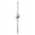 Casio LA670WES-7AEF Damenarmbanduhr, silbernes Metallarmband in Seitenansicht