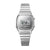 Casio LA670WES-7AEF Damenarmbanduhr mit seitlichen Tasten, silbernes Metallband