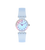Swatch Originals Damenarmbanduhr mit blauem Silikonband, rundem Zifferblatt