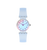 Swatch Originals Damenarmbanduhr, rundes Gehäuse mit blauem Band, farbige Ziffern