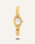Mockberg Damenarmbanduhr Belle Oval mit goldfarbenem Bangle-Armband, weißem Zifferblatt