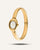 Mockberg Damenarmbanduhr Belle Oval mit goldfarbenem Bangle-Armband, ovales Gehäuse