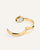 Mockberg Damenarmbanduhr Belle Oval mit goldfarbenem Bangle-Armband und Dornschließe