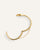 Mockberg Damenarmbanduhr Belle Oval, goldfarbenes Bangle-Armband mit Schließe