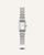 Mockberg Damenarmbanduhr Timeless Petite mit silbernem Edelstahlarmband und rechteckigem Zifferblatt