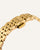 Goldfarbenes Gliederband mit Schließe und Sicherheitsverschluss der Armbanduhr