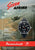 Montre homme avec cadran noir et aiguille des secondes rouge, bracelet en cuir noir.