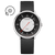 Mondaine Herrenuhr mit schwarzem Lederarmband, schwarzem Zifferblatt und Solar-Anzeige