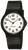 Montre Casio avec cadran blanc, aiguilles noires et bracelet en caoutchouc noir