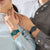 Casio Damen-Armbanduhr mit Bio-Harz-Armband und grünem Zifferblatt