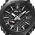 Casio G-Shock MR-G Herrenuhr mit schwarzem Zifferblatt und Stahl-Lünette, Detailaufnahme