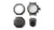 Ansicht von mehreren Teilen: Gehäuse, Rückseite und Metallband einer Herrenarmbanduhr
