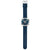 Herrenarmbanduhr mit blauem Textilarmband und rundem Zifferblatt mit Chronographenanzeige