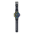 Casio G-Shock Herrenuhr an schwarzem Armband, rundes Gehäuse mit Regenbogen-Lünette
