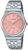 Montre pour homme avec bracelet en acier inoxydable, boîtier rond et cadran de couleur or rose.