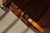 Casio montre homme avec cadran noir et bracelet en cuir marron, gros plan
