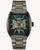 Bulova Herrenuhr mit grünem Skelettzifferblatt, Automatikwerk und Metallarmband