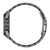 Bracelet de montre pour homme en vue latérale avec bracelet et boîtier en acier inoxydable noir